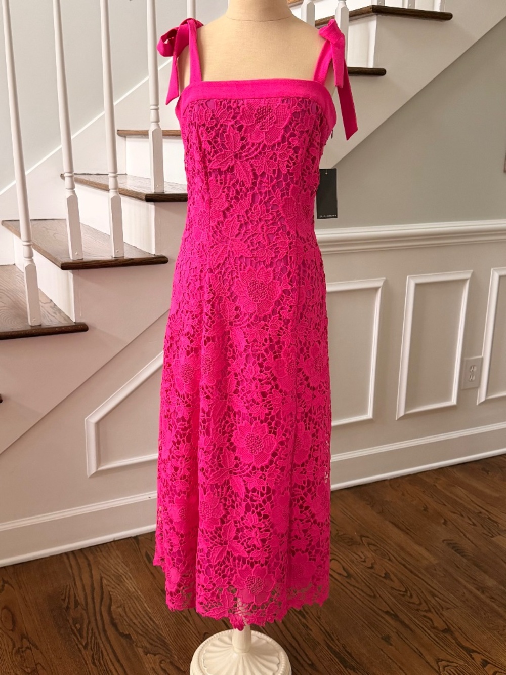 NWT Julia Jordan Pink Lace Midi Dress Size 6